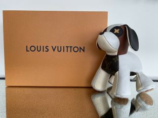 Rare Authentic Louis Vuitton Doudou Oscar Dog Teddy Bear Monogram Toy