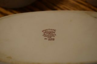 NORITAKE AZALEA PATTERN 19322 RED MARK Covered Sugar & Creamer,  Small Tray Dish 3