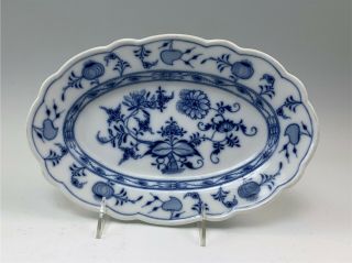 Vintage Meissen Blue Onion 10 - 3/4 " X 7 " Oval Platter