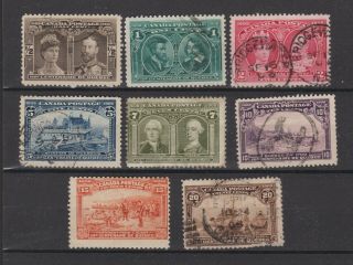 8x Canada 1908 Quebec Tercent.  Stamps: No.  96 To 103 Vg/f F Vf Cv=$500.  00