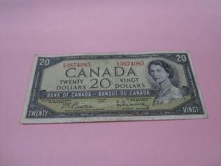 1954 - Canada $20 Bill - Canadian Twenty Dollar Note - Ew3874085