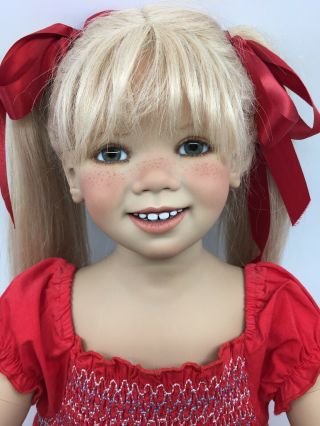 Annette Himstedt Doll “milla” 33.  5 Inches Tall Sweet Freckled Face 68/377