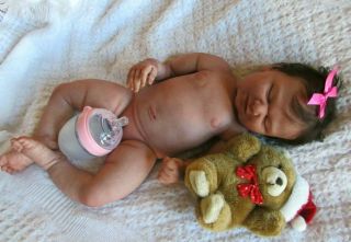 Full Body Solid Silicone Baby Girl Doll - Jayne By Rachelle Ferrell - Drink/wet