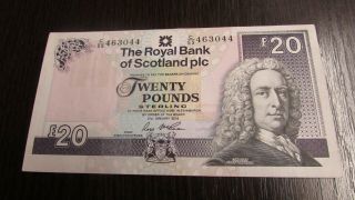 Scotland 20 Old Pounds Xf/au,