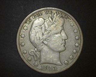 1915 - S Barber Half - Dollar Silver Fine 360865 - 13