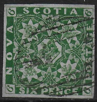 Nova Scotia Stamps 1851 Sg 6 Canc Vf
