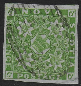 Nova Scotia Stamps 1851 Sg 5 Canc Vf