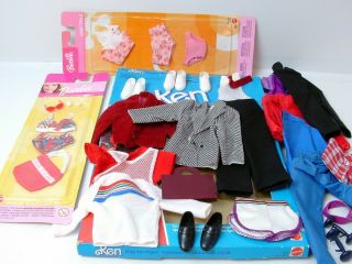 Barbie & Ken Selection Of Mainly 1980s Clothing Etc Good Condition/tatty Boxes