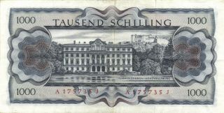 AUSTRIA - 1000 Schilling 1966 P.  147a 2