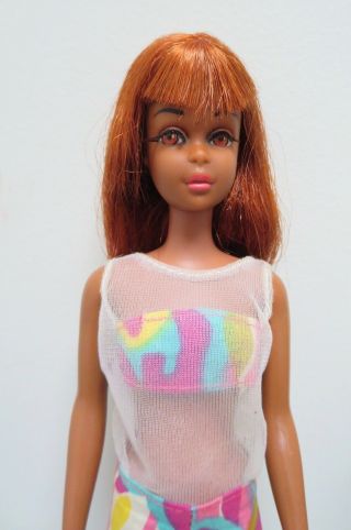 1967 M O D African American Black Francie Doll W/orig Swimsuit Stunning