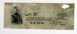 Waterlow & Sons Progress Proof Vignette Bond Coupon 3 Pounds 1900 - 20s W&s
