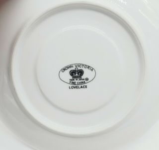 Crown Victoria Fine China Lovelace Tea/Coffee Cup and Saucer Set 2