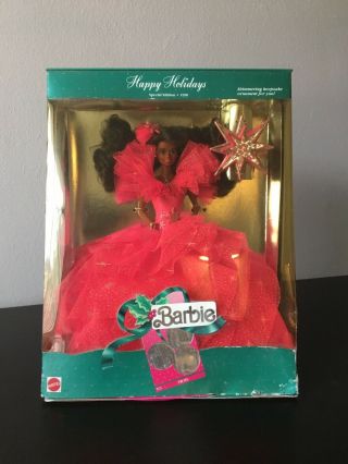 Happy Holidays Special Edition 1990 African American Barbie Doll,
