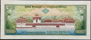 T9 6826 Bhutan 100 Ngultrum,  1994 P - 20 UNC 2