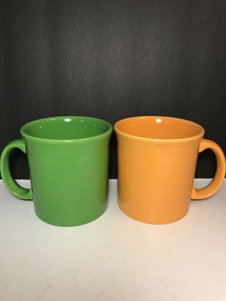 Set Of Two Fiesta Ware Homer Laughlin Coffee / Tea Cups With D Ring Handle