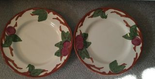 Franciscan Apple 2 Dinner Plates 11 " Made In England Pre - Owned