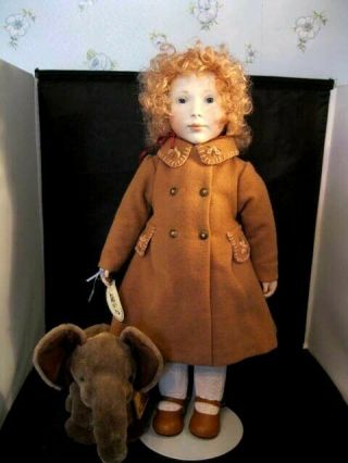 20 " Lynne And Michael Roche Doll Tabitha With Her Toy Elephant 37 Of 100
