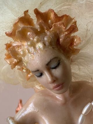 The Sirens Song - Ooak Mermaid Art Doll Fairy Sculpture By Roser Navarro