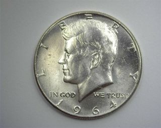 1964 Kennedy Silver 50 Cents Gem,  Uncirculated