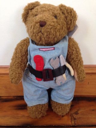 Sears Craftsman Russ Berrie Workman Tools Brown Teddy Bear Celebrate Stuffed