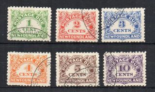 Canada - Newfoundland 1939 - 49 Postage Due Set To 10c Fu Cds