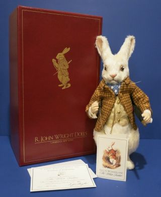 R John Wright Alice In Wonderland " The White Rabbit " Ltd Ed W Box Papers
