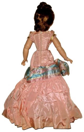 1955 Madame Alexander CISSY Doll 2100 in HTF Mauve Torso Gown 2