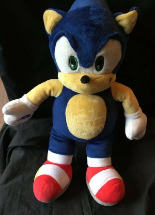 Build A Bear Sonic The Hedgehog Stuffed Animal Plush 19 " Sega Genesis Great Cond