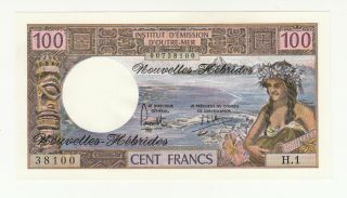 Hebrides 100 Francs 1970 - 1977 Unc P18c