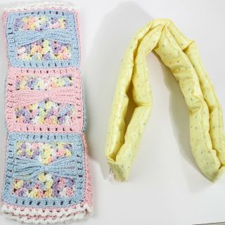 Pleasant American Girl Bitty Baby Doll Crib Bumper And Hand Crocheted Blanket