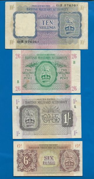 British Military Authority 1943 Issues Great Britain,  England