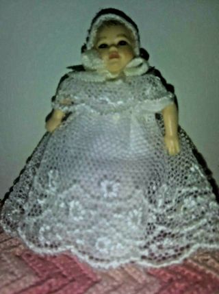 Dollhouse Artisan 1:12 Scale Heidi Ott Baby / Christening Gown