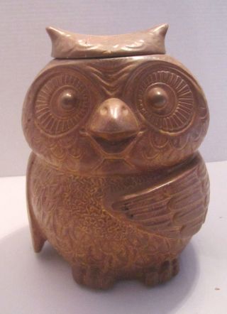 Vintage Nelson Mccoy Pottery Woodsy Owl Cookie Jar 204 Repaired Lid