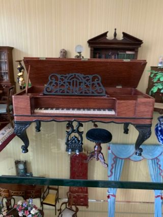 Dollhouse Miniature Dawn Dahn Piano And Bench Special For Greg