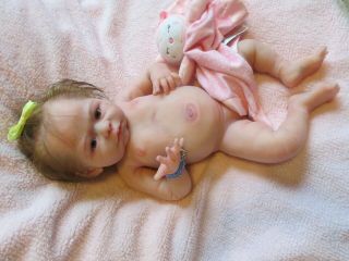 FULL Body SOLID SILICONE Baby GIRL Doll - NINA 5 by NADJA SANDQVIST Drink /WET 2