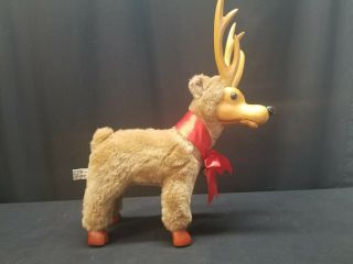 Robert Raikes " Twinkles " 15 1/2 Inch Reindeer With Red Bow And Bell