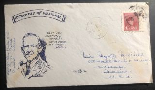 1945 Aylmer Camp Canada Patriotic Cover To Usa Attackers Of Westwall Gen Hodges