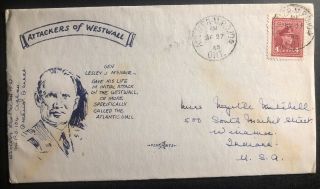 1945 Aylmer Camp Canada Patriotic Cover To Usa Attackers Of Westwall Gen Mcnair