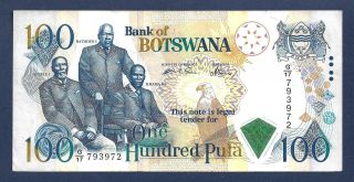 [an] Botswana 100 Pula 2000 P23 Vf,