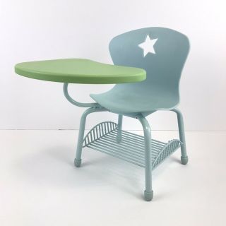 American Girl Retired Blue School Desk Swivel Desk Chair For Dolls