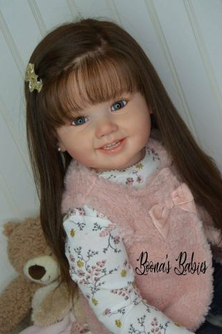 READY TO SHIP Reborn Toddler Doll Baby Girl Cammi By Ping Lau Brown Hair 2