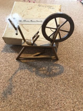 Dollhouse Miniature Sonia Messer Imports Spinning Wheel