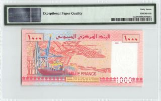 Djibouti 2005 P - 42a PMG Gem UNC 67 EPQ 1000 Francs 2