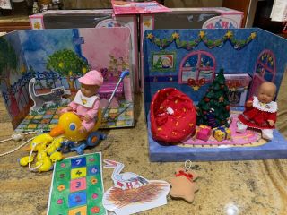 Baby Born Mini World Zapf Creations Holiday & Duck Stroller 2 Dolls & Accesories
