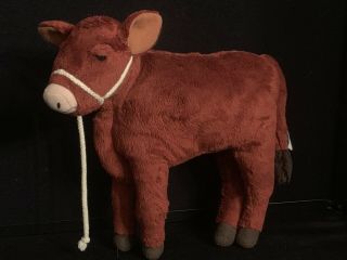 American Girl Doll Caroline Garnet Cow Plush Toy