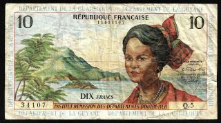 10 Francs From French Antilles 1964 M5