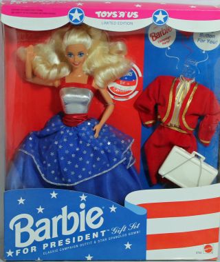Barbie 3722 Ln Box 1991 Toys R Us Barbie For President
