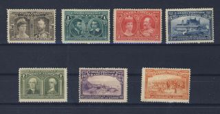 7x 1908 Quebec Tercent.  Stamps 1/2c To 15c No 20c Guide Value = $400.  00,