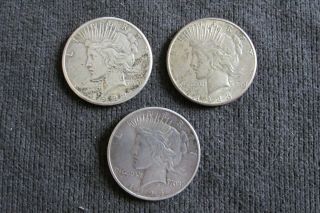 1922s,  1923s & 1924 Silver Peace Dollars
