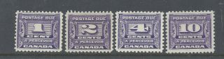 Canada 1933 - 34 Postage Dues Set Of 4 Mnh Sg D14/17